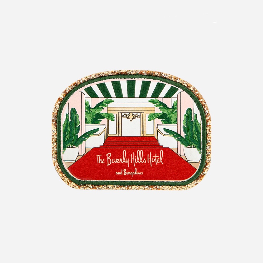 NWT Stoney Clover Lane x The Beverly Hills Hotel Glitter Varsity Entrance Patch